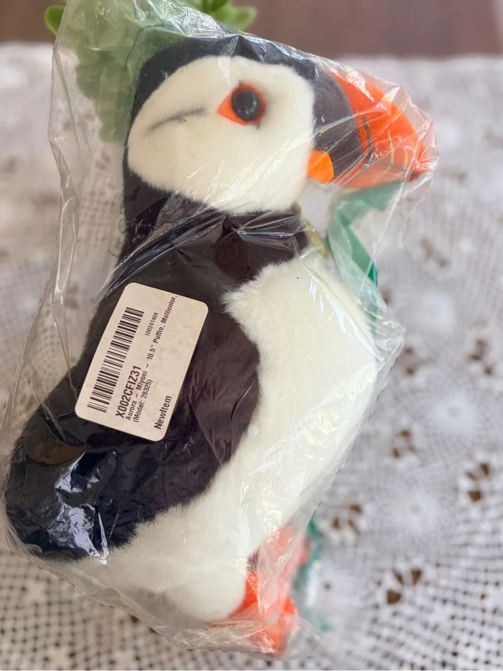Aurora Puffin Plush NWT Miyoni Stuffed Animal 10.5 inch